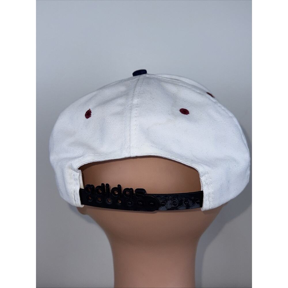 Vintage Adidas USA Flag Logo Embroidered Snapback Hat Adjustable White - Picture 3 of 8